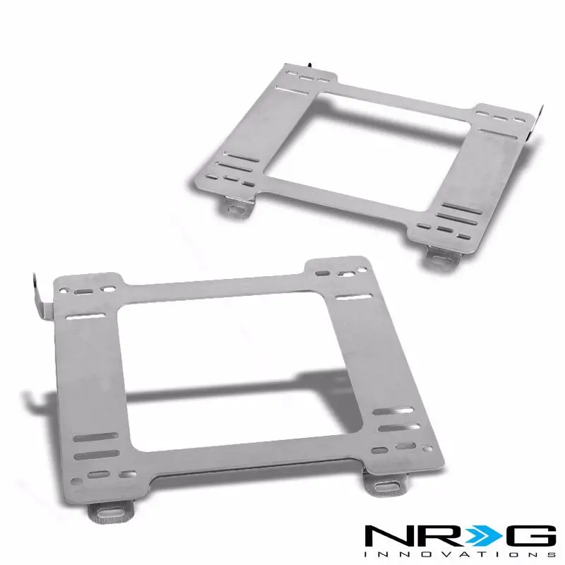 2X Nrg Stainless Steel Racing Seat Mount Bracket Adapter For 90-97 Miata Mx5 1