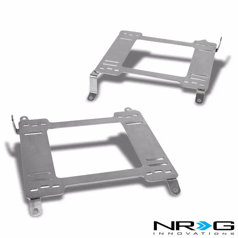 2X Nrg Stainless Steel Racing Seat Mount Bracket Adapter For 03-08 350Z Z33 1