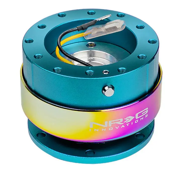 Nrg Blue/Neochrome Ring Gen 2.0 Race 6Hole Steering Wheel Quick Release Adapter 1