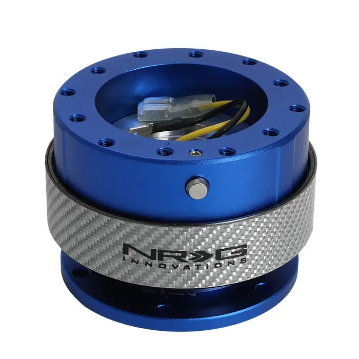 Nrg Blue/Silver Ring Gen 2.0 Race 6-Hole Steering Wheel Quick Release Adapter 1