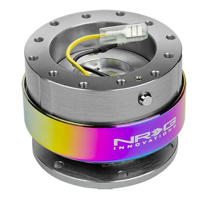 Nrg Gunmetal/Neo Chrome Gen 2.0 Race 6Hole Steering Wheel Quick Release Adapter 1