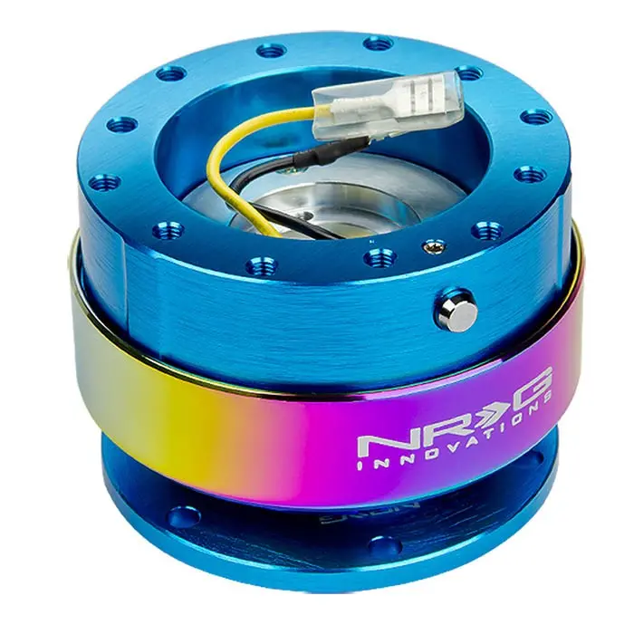 Nrg Neo Blue/Neo Chrome Gen 2.0 Race 6Hole Steering Wheel Quick Release Adapter 1