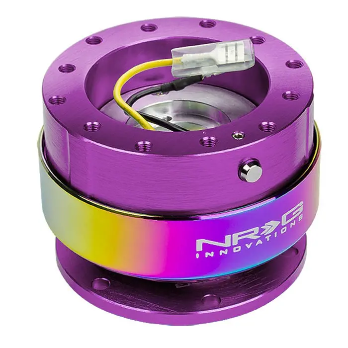 Nrg Purple/Neochrome Ring Gen 2 Race 6Hole Steering Wheel Quick Release Adapter 1