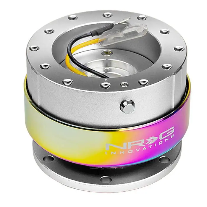 Nrg Silver/Neo Chrome Gen 2.0 Race 6-Hole Steering Wheel Quick Release Adapter 1