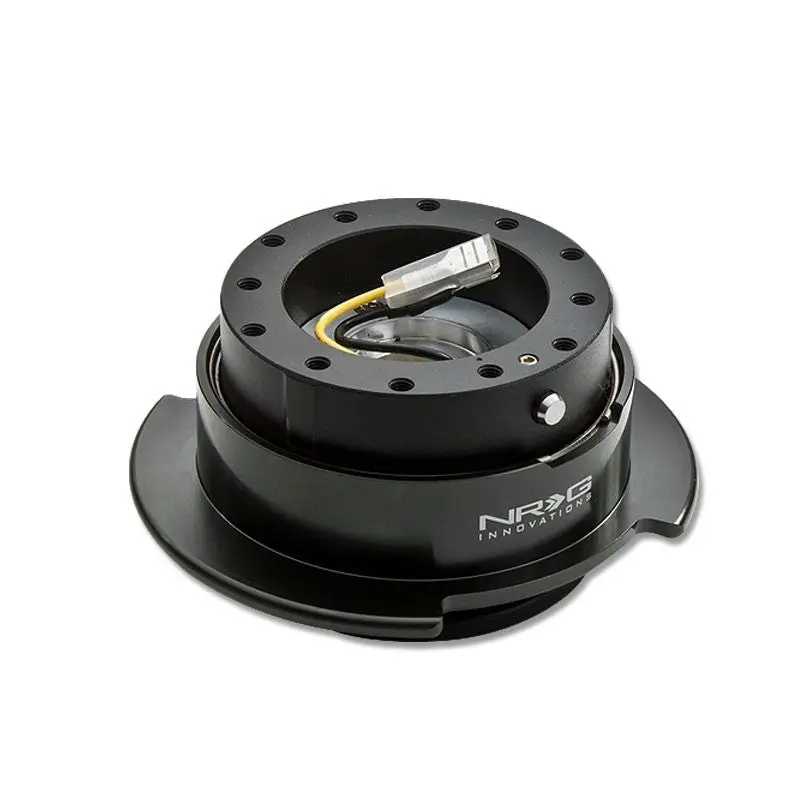 Nrg Black/Black Chrome Gen 2.5 Race 6-Hole Steering Wheel Quick Release Adapter 1