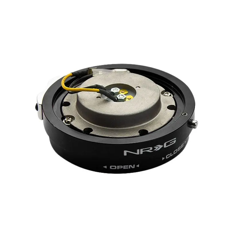 Nrg Black Race Steering Wheel Quick Release Thin Adapter 6-Hole Design 1