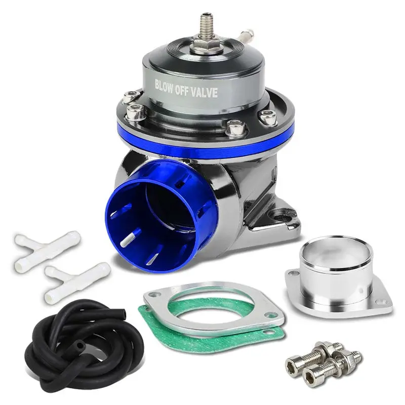 Universal Blue Aluminum Body Type-Fv 2-Bolt Mount Blow Off Valve 30 Psi 40Mm Flange 1