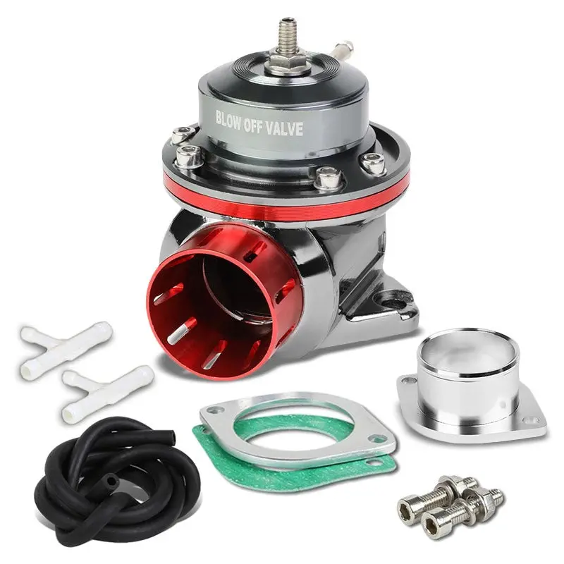 Universal Red Aluminum Body Type-Fv 2-Bolt Mount Blow Off Valve 30 Psi 40Mm Flange 1