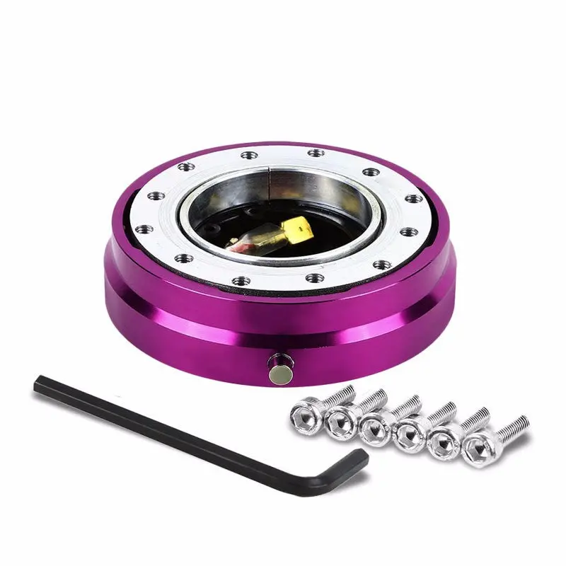 Purple 70-74Mm 6-Hole Anodized Spacing Bolt Pattern Steeling Wheel Adapter Hub Quick Release 1