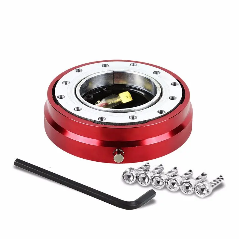 Red 70-74Mm 6-Hole Anodized Spacing Bolt Pattern Steeling Wheel Adapter Hub Quick Release 1