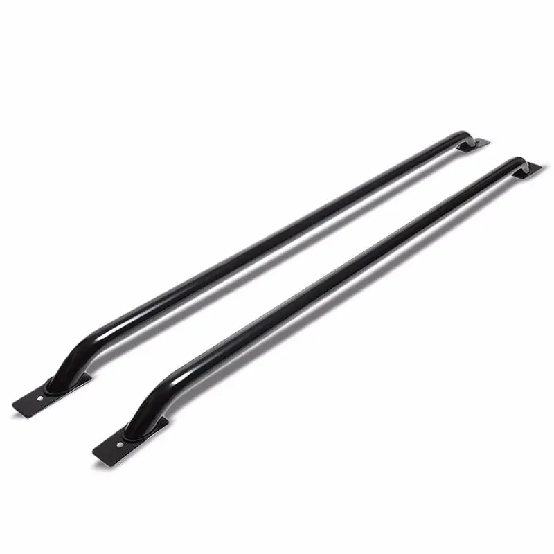 Black Mild Steel 71" Truck Bed Side Rail Bars For 10-17 Ram 1500/2500 78" Bed 1