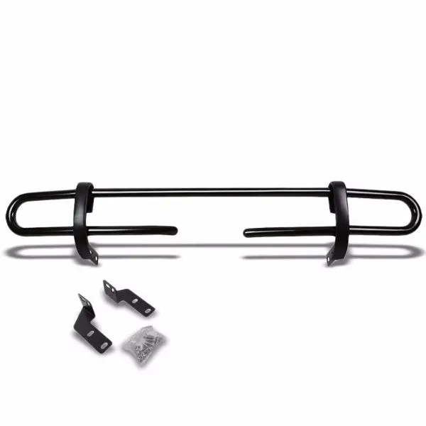 Black Mild Steel 1.25" Double Round Bar Rear Bumper Guard For Toyota 03-09 4Runner/Lexus 03-09 Gx470 1
