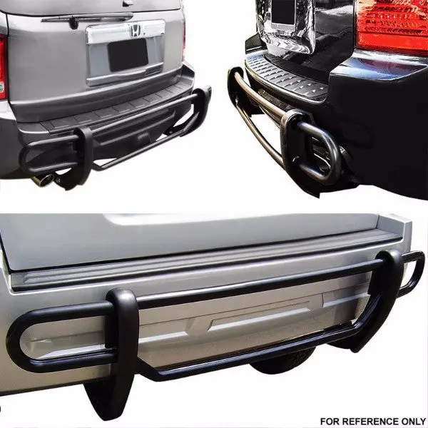 Black Mild Steel 1.25" Double Round Bar Rear Bumper Guard For Nissan 05-12 Pathfinder R51 2