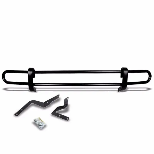 Black Mild Steel 1.25" Double Round Bar Rear Bumper Guard For Honda 07-11 Cr-V Re 1