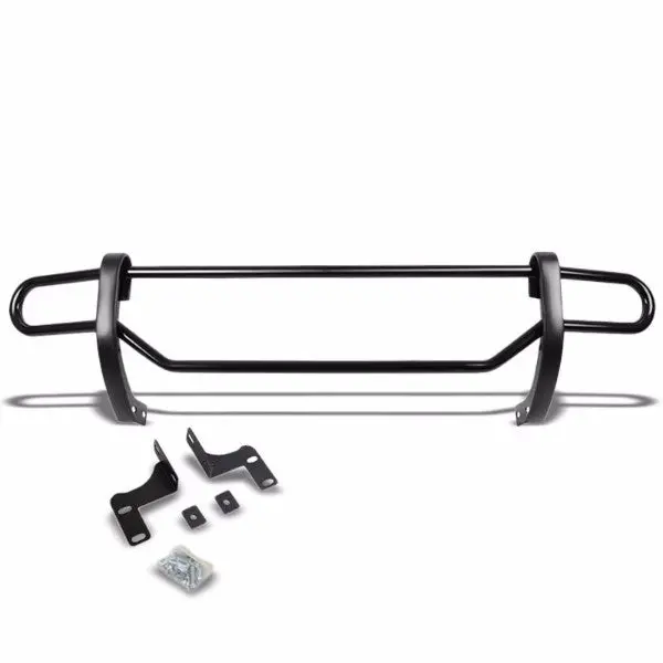 Black Mild Steel 1.25" Double Round Bar Rear Bumper Guard For Honda 09-15 Pilot 3.5L 1
