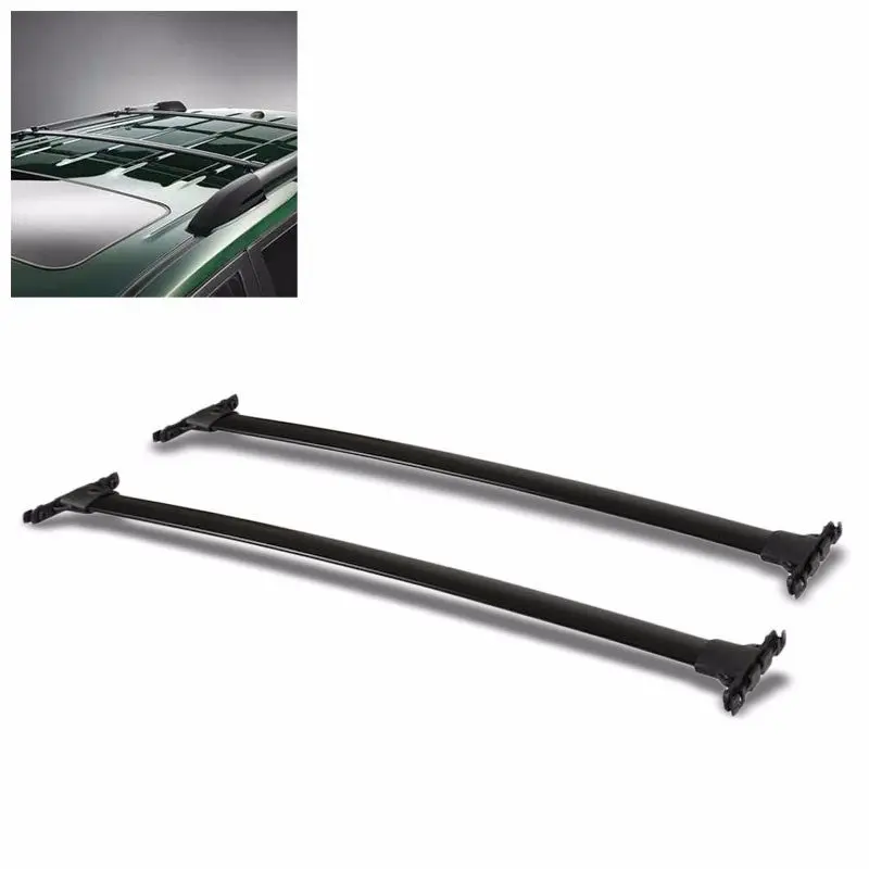 Black Factory Style Luggage Top Roof Rack Crossbar/Rail For 08-13 Highlander Xu4 1