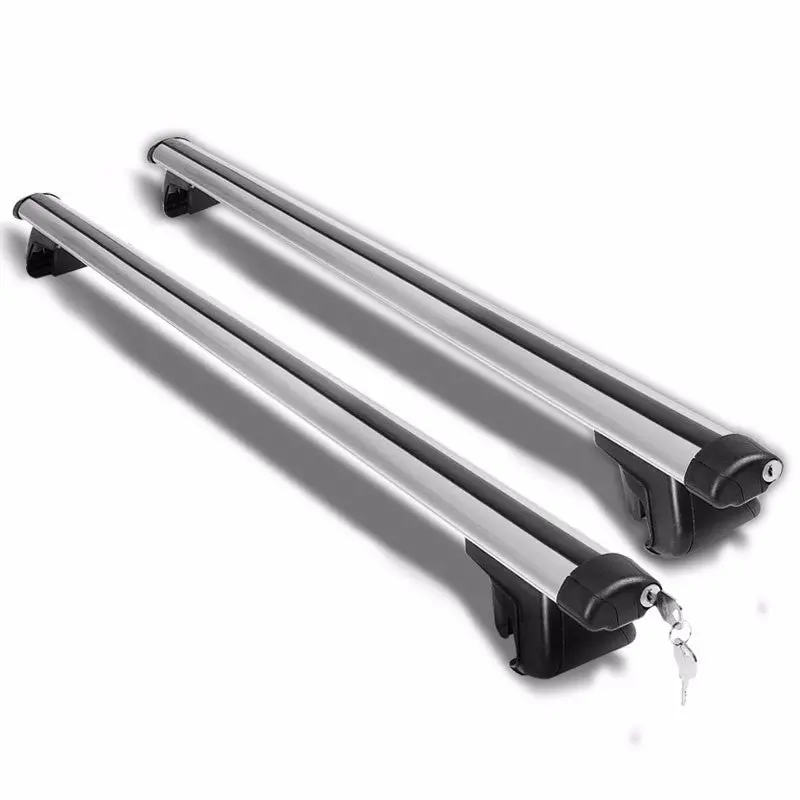 52" Aluminum Roof Rack Top Crossbar Luggage/Bag Aero Bar Rail+Lock For Car/Suv 1