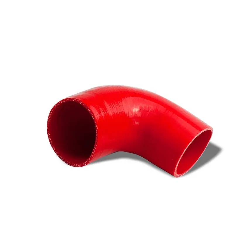 Red 4-Ply Nylon Silicone 1.25"-1.50" 90 Degree Reducer Hose For Turbo/Intake 1