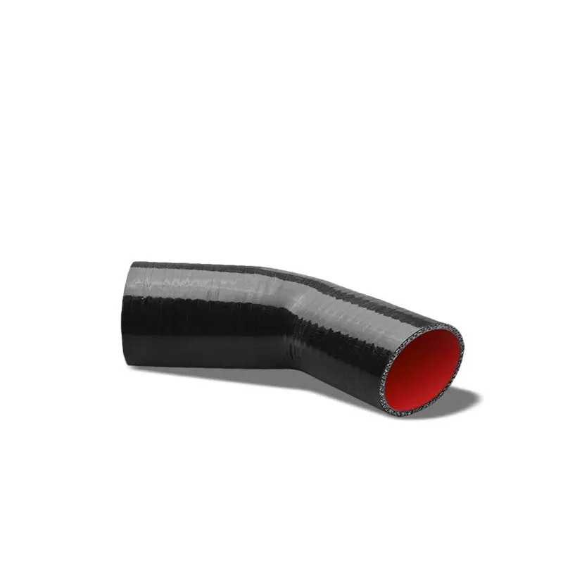 Black-Red 3Ply Silicone 1.25"-1.75" 45 Degree Reducer Hose For Turbo/Intercooler 1