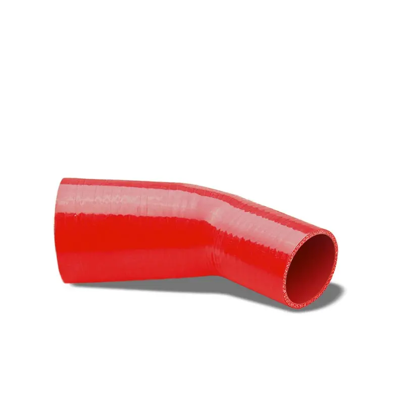 Red 4-Ply Nylon Silicone 1.50"-1.75" 45 Degree Reducer Hose For Turbo/Intake 1