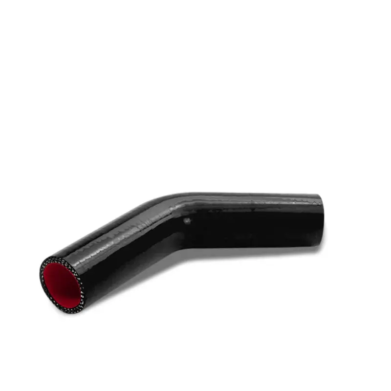 Black-Red Silicone 1.50" 3-Ply 45 Degree Elbow Hose For Turbo/Intake/Intercooler 1
