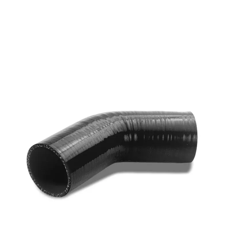 Black Silicone 1.75" 3-Ply 45 Degree Elbow Hose For Turbo/Intake/Intercooler 1