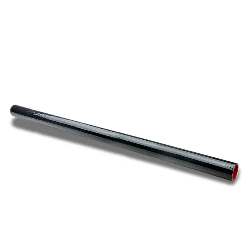 Black-Red 3Ply Silicone 2.50" 3 Ft Straight Coupler Tube For Turbo/Intercooler 1