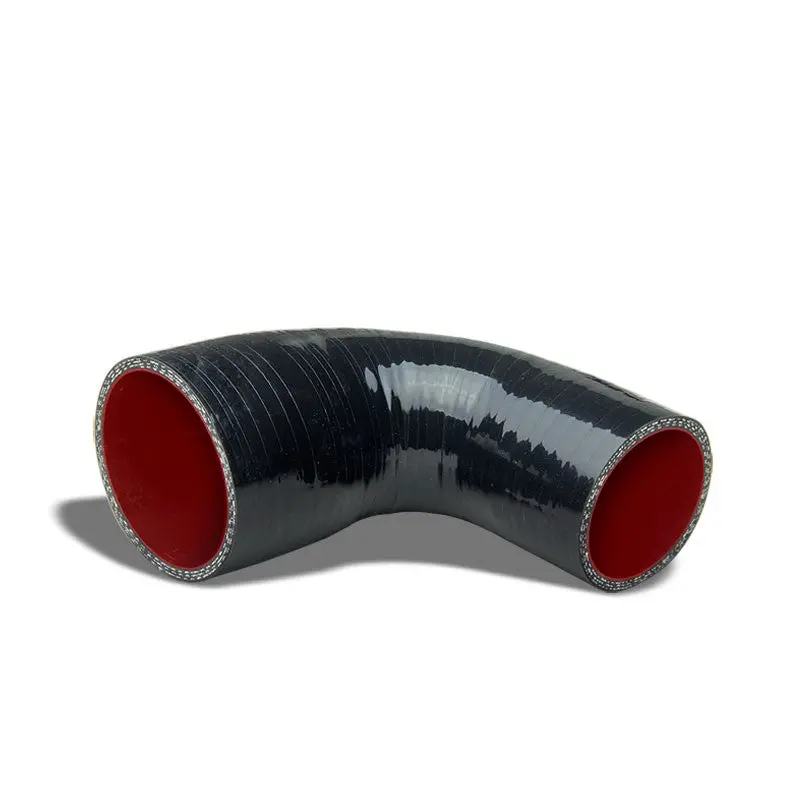 Black-Red 3Ply Silicone 2.00"-2.25" 90 Degree Reducer Hose For Turbo/Intercooler 1