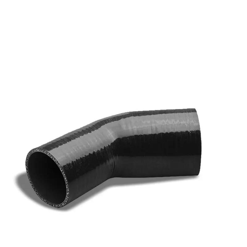 Black 3Ply Silicone 2.00"-2.50 45 Degree Reducer Hose For Turbo/Intercooler 1