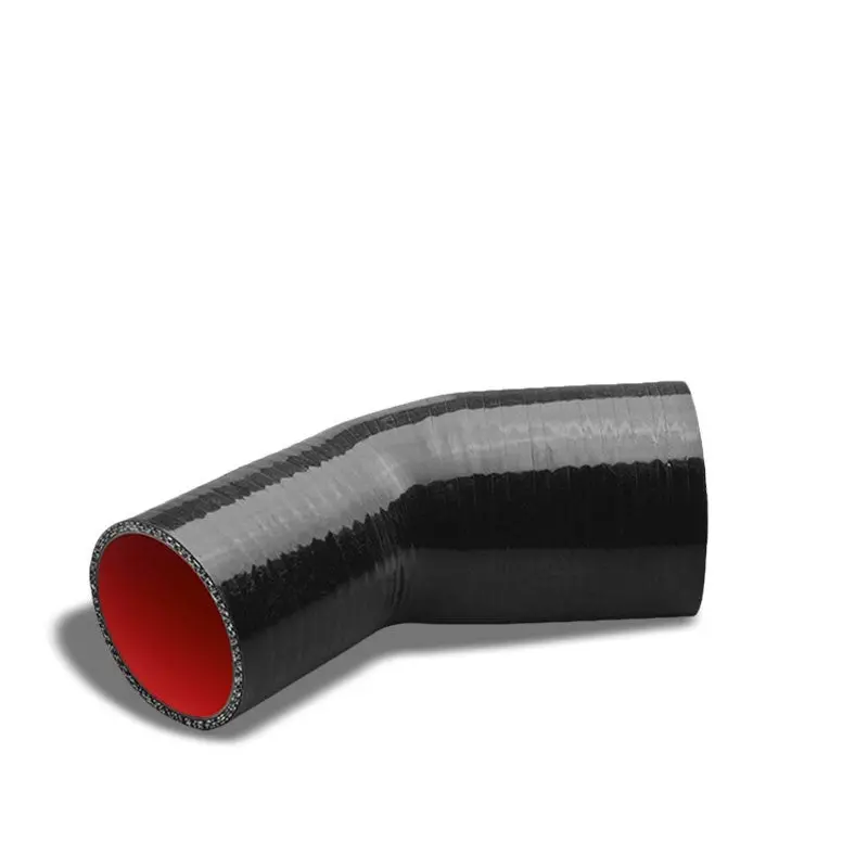 Black-Red 3Ply Silicone 2.00"-2.50 45 Degree Reducer Hose For Turbo/Intercooler 1