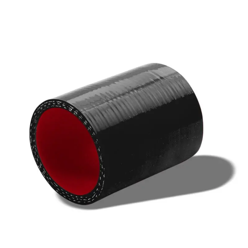 Black-Red Silicone 2" 3-Ply Straight Turbo/Intake/Intercooler Coupler Hose 1