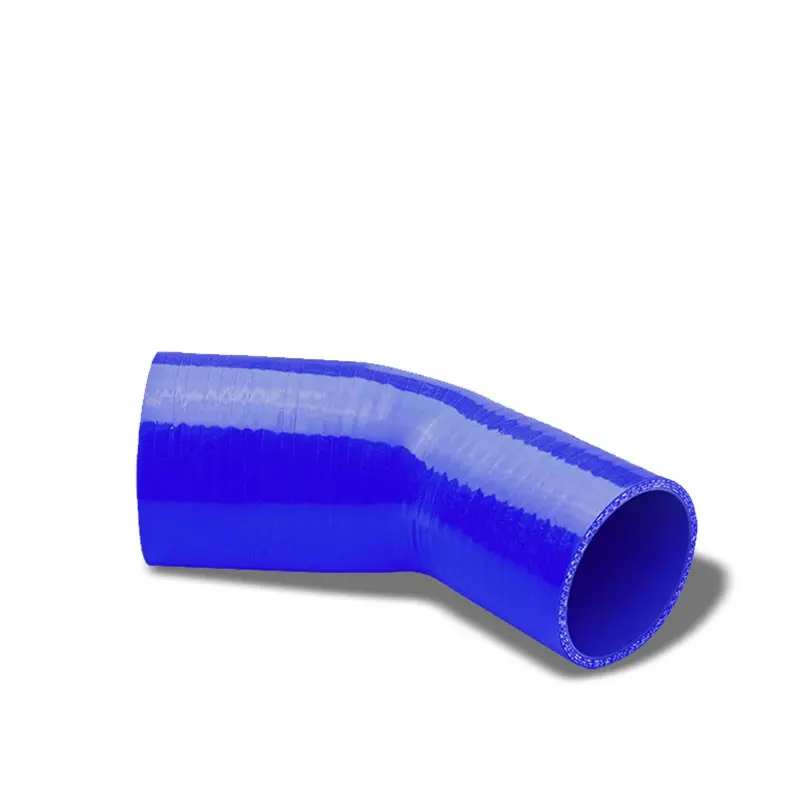 Blue 4-Ply Nylon Silicone 2.25"-2.50" 45 Degree Reducer Hose For Turbo/Intake 1