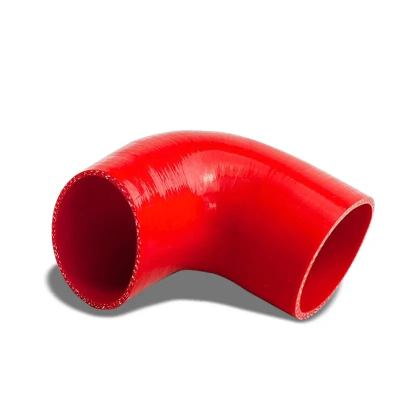 Red 3Ply Silicone 2.25"-2.75" 90 Degree Reducer Hose For Intake/Intercooler 1