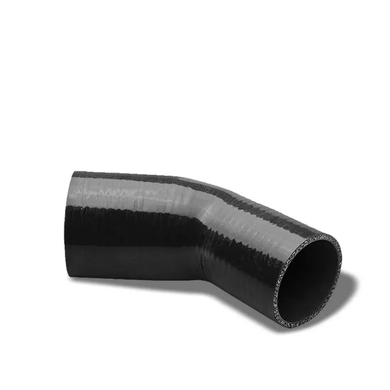 Black 3Ply Silicone 2.25"-3.00" 45 Degree Reducer Hose For Turbo/Intercooler 1