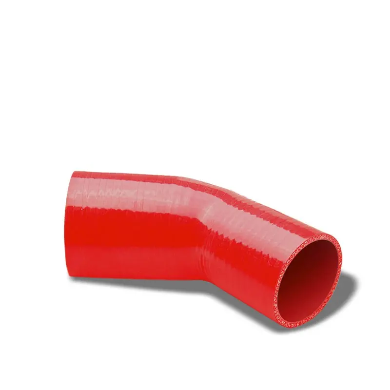 Red 4-Ply Nylon Silicone 2.25"-3.00" 45 Degree Reducer Hose For Turbo/Intake 1