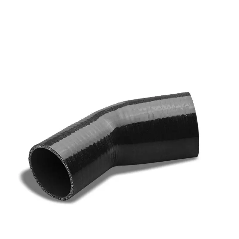 Black 3Ply Silicone 2.50"-2.75" 45 Degree Reducer Hose For Turbo/Intercooler 1