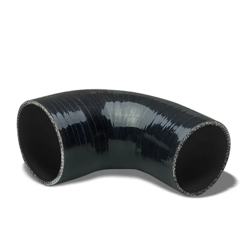 Black 3Ply Silicone 2.50"-2.75" 90 Degree Reducer Hose For Turbo/Intercooler 1