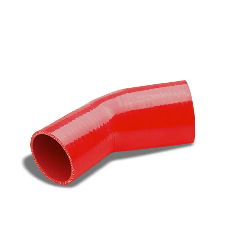 Red 3Ply Silicone 2.50"-3.00" 45 Degree Reducer Hose For Intake/Intercooler 1