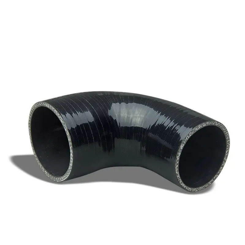 Black 3Ply Silicone 2.50"-3.00" 90 Degree Reducer Hose For Turbo/Intercooler 1