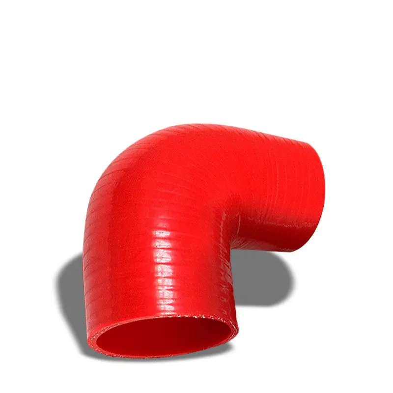 Red 3Ply Silicone 2.50"-3.00" 90 Degree Reducer Hose For Intake/Intercooler 1