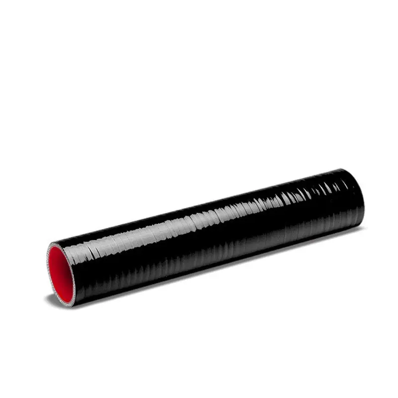 Black-Red 3Ply Silicone 2.75" 1Ft Long Straight Tube For Turbo/Intercooler 1