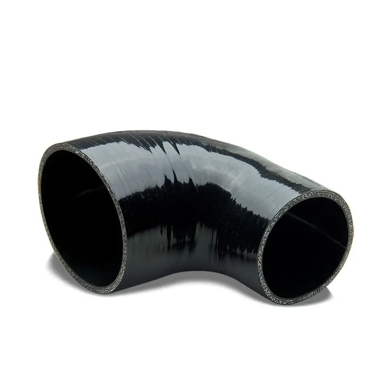 Black 3Ply Silicone 3.00"-3.50" 90 Degree Reducer Hose For Turbo/Intercooler 1