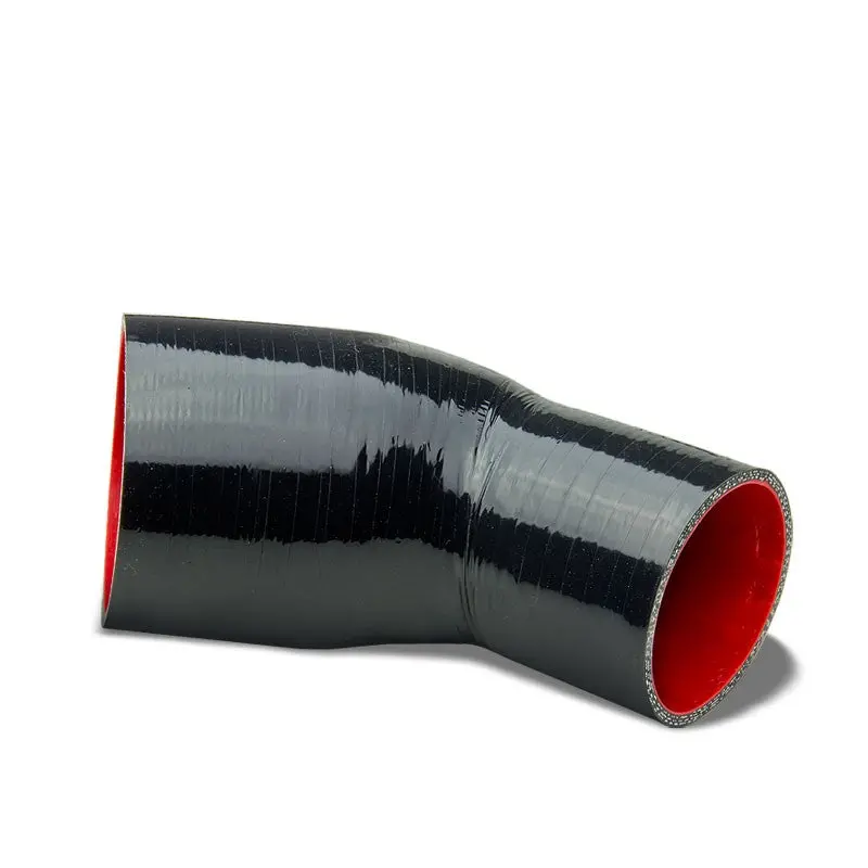 Black-Red 3Ply Silicone 3.00"-4.00" 45 Degree Reducer Hose For Turbo/Intercooler 1
