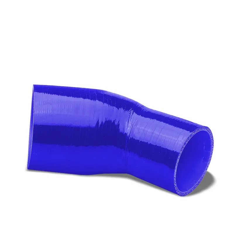 Blue 4-Ply Nylon Silicone 3.00"-4.00" 45 Degree Reducer Hose For Turbo/Intake 1