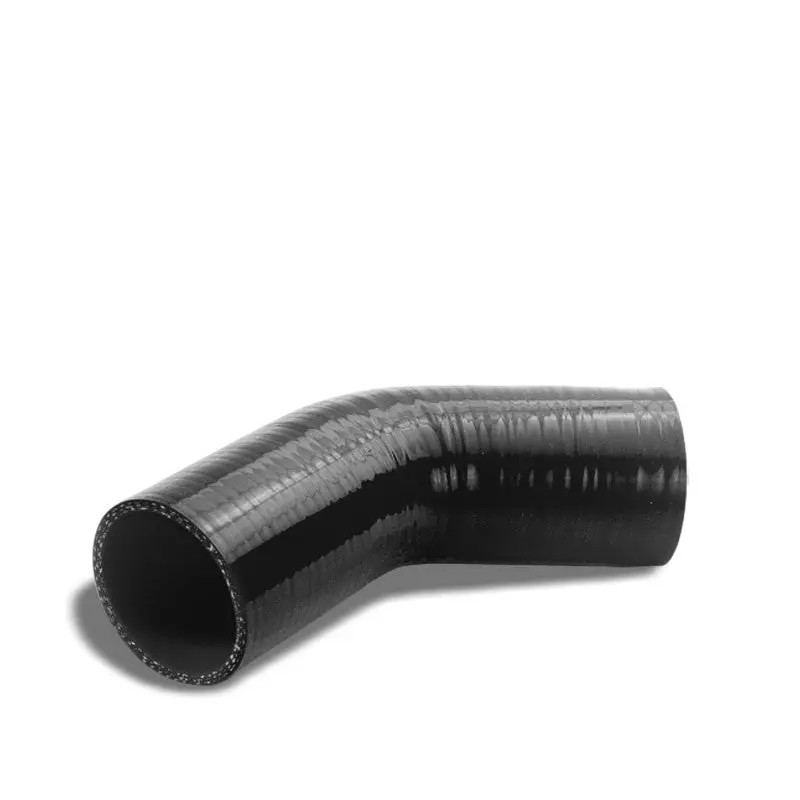 Black Silicone 3" 3-Ply 45 Degree Elbow Coupler Hose For Turbo/Intercooler 1