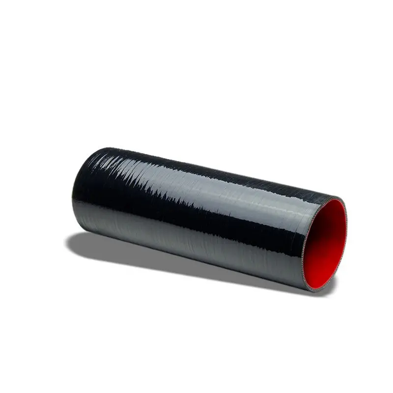 Black-Red 3Ply Silicone 3.00" 8" Long Straight Tube For Turbo/Intake/Intercooler 1