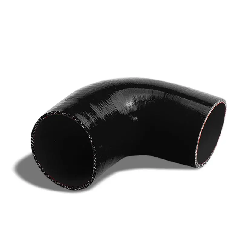 Black Silicone 3" 3-Ply 90 Degree Elbow Coupler Hose For Turbo/Intercooler 1