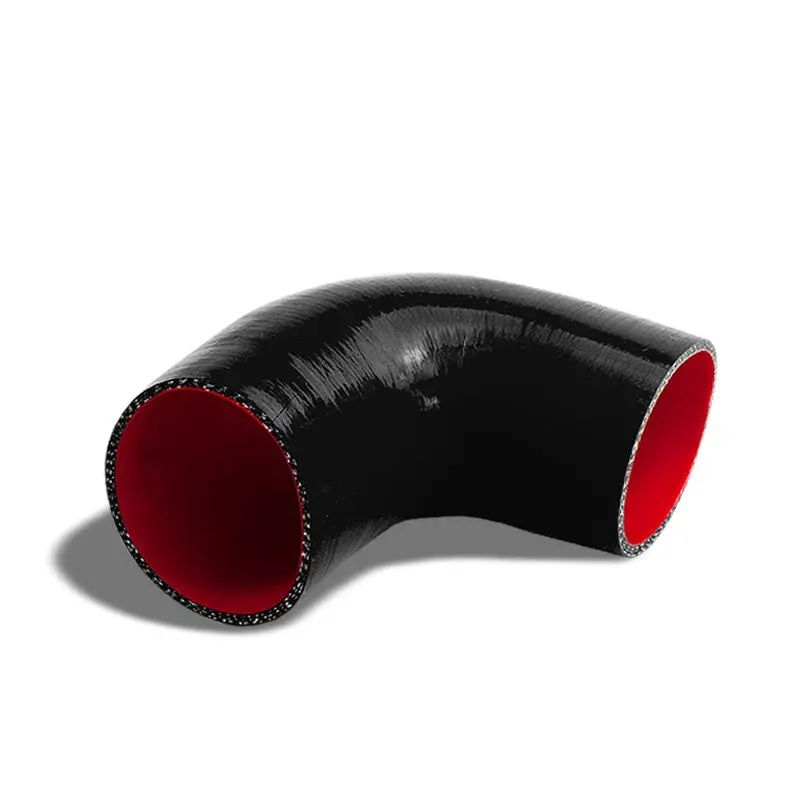 Blackred Silicone 3.50" 3-Ply 90 Degree Elbow Hose For Turbo/Intake/Intercooler 1
