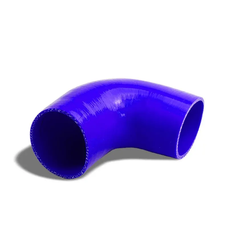 Blue Silicone 3.50" 3-Ply 90 Degree Elbow Coupler Hose For Turbo/Intercooler 1
