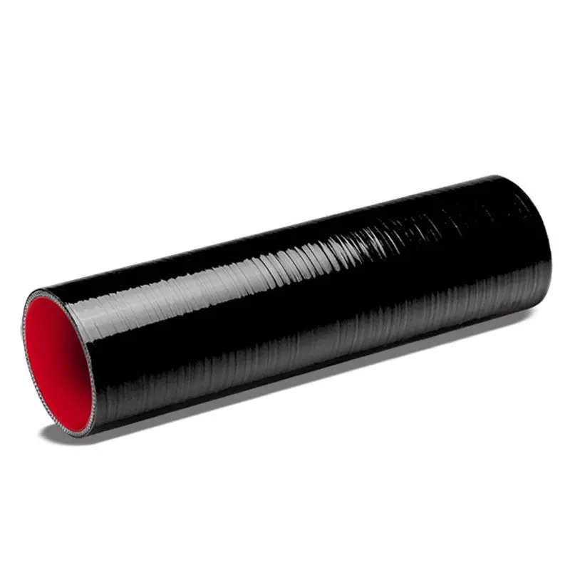 Black-Red 3Ply Silicone 4.0" 1Ft Long Straight Tube For Turbo/Intake/Intercooler 1